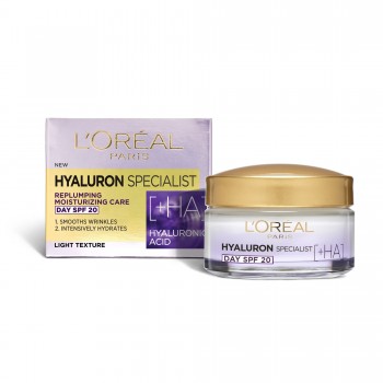 LOREAL Hyaluron Specialist Day Cream - SPF 20 - Дневен крем с хиалуронова киселина от серията "Hyaluron Specialist"