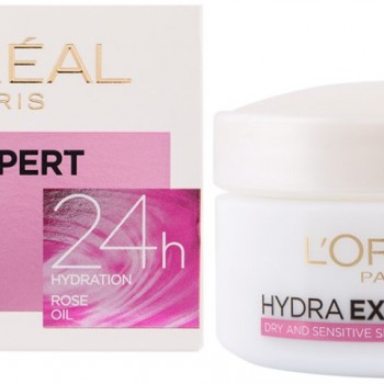 LOREAL Hydra Expert 24h Dry & Sensitive Skin Cream - Хидратиращ крем за суха и чувствителна кожа от серията "Hydra Expert"