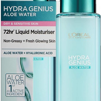 LOREAL Hydra Genius Aloe Water The Liquid Care - Хидратиращ флуид за лице за суха и чувствителна кожа