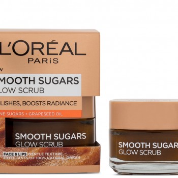 LOREAL Smooth Sugars Glow Scrub - Почистващ захарен скраб за лице за блясък
