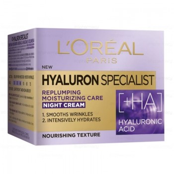 LOREAL Hyaluron Specialist Night Cream - Нощен крем за лице с хиалуронова киселина от серията "Hyaluron Specialist"