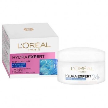 LOREAL Hydra Expert 24h Normal & Mixed Skin - Хидратиращ крем за нормална и смесена кожа от серията "Hydra Expert"