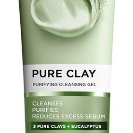 LOREAL Pure Clay Purifying Cleansing Gel - Почистващ гел за лице с 3 вида глина и евкалипт от серията "Pure Clay" 150мл