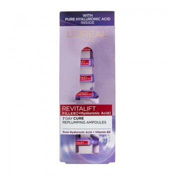 LOREAL Revitalift Filler HA Replumping Ampoules - Ампули за лице против стареене с хиалуронова киселина от серията "Revitalift Filler HA"