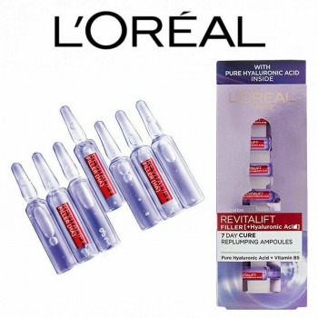 LOREAL Revitalift Filler HA Replumping Ampoules - Ампули за лице против стареене с хиалуронова киселина от серията "Revitalift Filler HA"