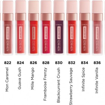 LOREAL Ultra matte Liquid Lipstick Les Macarons - Ултраматово течно червило за устни