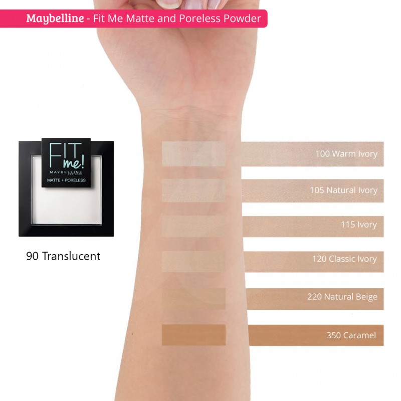 Maybelline Fit me! Matte + Poreless Powder - Матираща компактна пудра срещу разширени пори