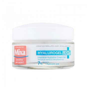 Mixa Hyalurogel Light Хидратиращ гел-крем за лице с хиалуронова киселина за чувствителна и нормална кожа 50мл
