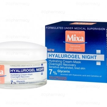 Mixa Hyalurogel Night хидратиращ нощен крем 50мл