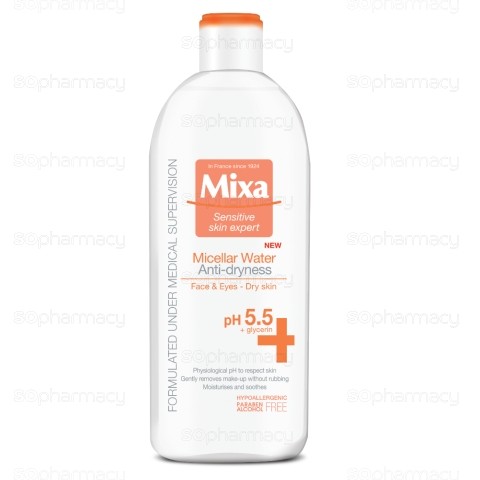 Mixa Sensitive Skin Expert Мицеларна вода против изсушаване на кожата 400 мл