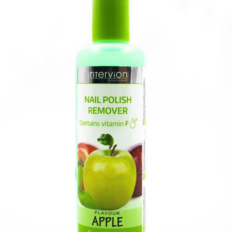 Intervion Nail Polish Remover Vitamin F - Лакочистител с витамин F и аромат на ябълка