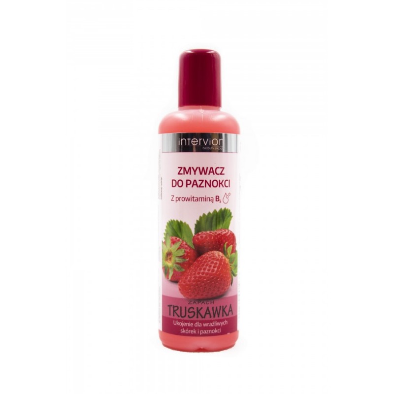 Intervion Nail Polish Remover Vitamin B5 - Лакочистител с провитамин B5 и аромат на ягода