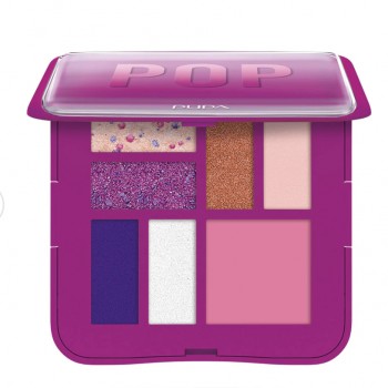 PUPA PALETTE S 3D ЕФЕКТИ POP Многофункционална палитра с чисти формули.  