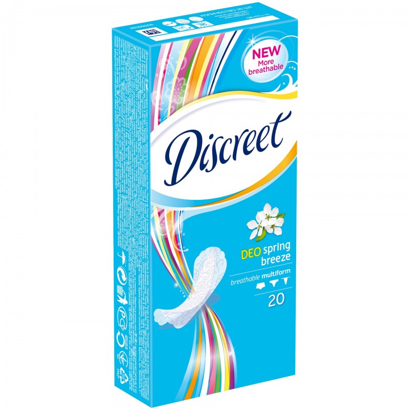 Discreet Deo Spring Breeze Ежедневни дамски превръзки 20бр