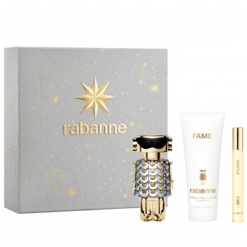 Paco Rabanne Fame - Подаръчен комплект за жени: 50мл парфюм EDP + 100мл лосион за тяло +10мл EDP