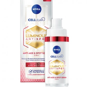 Nivea Cellular Luminous Anti-age and Spot Серум за лице против пигментни петна и бръчки 2в1 х30 мл