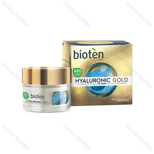Bioten Hyaluronic Gold Уплътняващ дневен крем против бръчки 50 мл