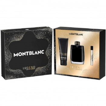 Mont Blanc Legend EDP - Подаръчен комплект за мъже: 100мл парфюм + 7.5мл парфюм + 100мл душ гел