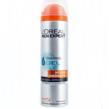 Loreal Men Expert Hydra Energetic Shaving Gel - Гел за бръснене с охлаждащ ефект и витамин C, 200мл