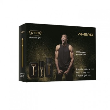STR8 Go For Great Ahead - Подаръчен комплект за мъже - тоалетна вода + део спрей + душ гел