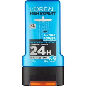 Loreal Men Expert Hydra Power - Душ гел за коса, тяло и лице за мъже 300мл