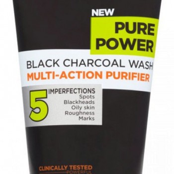 Loreal Men Expert Pure Power Black Charcoal Wash - Почистващ гел срещу акне с въглен от серията "Men Expert Pure Power" 150мл