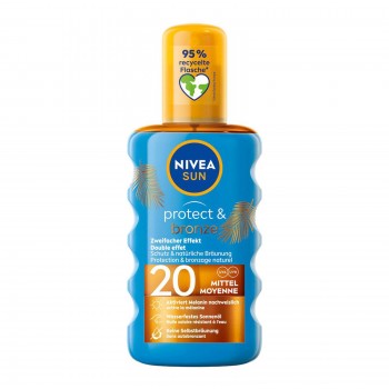 NIVEA SUN PROTECT AND BRONZE   СЛЪНЦЕЗАЩИТНО МЛЯКО СПРЕЙ ЗА ТЯЛО SPF 20 200 МЛ.  SPF20/ SPF30/SPF50 200мл