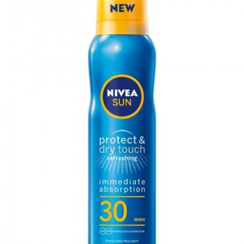 Nivea Sun Protect & Dry Touch Слънцезащитен охлаждащ спрей-мист за тяло SPF30 200 мл