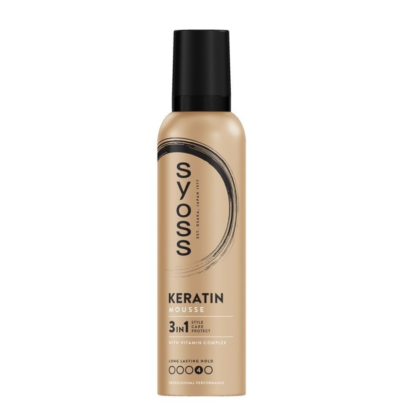 Syoss Keratin Пяна за коса с течен кератин и дълготрайна фиксация 250мл