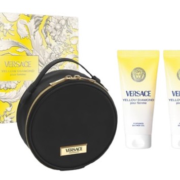 Versace Yellow Diamond Дамски подаръчен комплект EDT 90мл + Боди лосион 100 мл + Душ гел 100 мл + несесер